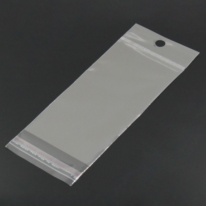 プラスチック製 接着ポリ袋 長方形 透明 (使用可能なスペース：12.2x6cm) 16cm x 6cm、 200 PCs の画像