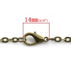 Bild von Gliederkette Kabelkette Halskette Bronzefarbe 76.2cm lang, Kettengröße: 4.5x3mm, 12 Stück