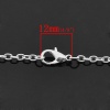 Bild von Zinklegierung + Legierung Gliederkette Kette Halskette Versilbert 50.9cm lang, 1 Packung ( 12 Stück/Packung)