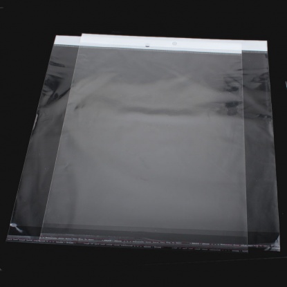 Picture of Plastic Self-Seal Bags Rectangle Transparent (Usable Space: 31.5cmx30cm) W/ Hang Hole 36.5cm x 30cm(14 3/8"x11 6/8"), 20 PCs