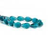 Immagine di Cristallo Sciolto Perline Goccia Blu Pavone Sfaccettato Circa 15mm x 10mm, Foro: Circa 1mm, lunghezza:76cm 1 Filo （Circa50 Pezzi/Treccia)