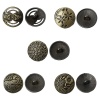 亜鉛合金 シャンクボタン 金属ボタン 円形 銅古美 17mm 直径、 30 個 の画像