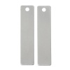Picture of Stainless Steel Pendants Rectangle Silver Tone Blank Stamping Tags One Side 4cm x 9mm, 10 PCs