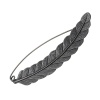 Picture of Zinc Based Alloy Pin Brooches Feather Antique Silver 8.5cm x 2.1cm(3 3/8" x 7/8"), 3 PCs