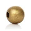 Picture of Wood Spacer Beads Round Golden About 10mm Dia, Hole: Approx 3.5mm, 500 PCs