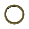 Picture of Iron Based Alloy Keychain & Keyring Circle Ring Antique Bronze 20mm Dia, 100 PCs