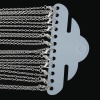 Bild von Eisen(Legierung) Kreuzkette Halskette Versilbert 77cm lang, Kettengröße: 3x2mm, 12 Streifen