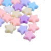 Picture of Acrylic Bubblegum Beads Pentagram Star At Random About 11mm x10mm - 10mm x9mm, Hole: Approx 1.6mm, 500 PCs