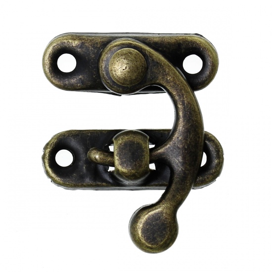 Imagen de Cerraduras Maletín Aleación de Tono Bronce 3.3cm x 28mm, 50 Juegos
