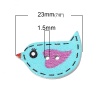Picture of Wood Sewing Buttons Scrapbooking Bird At Random 2 Holes 23mm( 7/8") x 16mm( 5/8"), 100 PCs