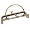 Picture of Zinc Based Alloy Kiss Clasp Lock Purse Frame Rectangle Antique Bronze Arch Handle 18.2cm x15.4cm(7 1/8" x6 1/8"), Open Size: 22cm x18.2cm(8 5/8" x7 1/8"), 1 Piece