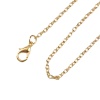 Bild von Zinklegierung + Legierung Halskette Oval Vergoldet Kreuzkette Kette 45.7cm lang, Kettengröße: 3x2mm, 1 Platte(ca. 12 Stück)