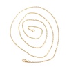 Bild von Zinklegierung + Legierung Halskette Oval Vergoldet Kreuzkette Kette 45.7cm lang, Kettengröße: 3x2mm, 1 Platte(ca. 12 Stück)