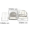 Picture of Iron Based Alloy Purse Handbag Lock Clasps Closure Silver Tone 3.3x3.2cm(1 2/8"x1 2/8") 3.2x3.2cm(1 2/8"x1 2/8") 3.2x2.9cm(1 2/8"x1 1/8"), 5 Sets(3 PCs/Set)