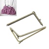 Picture of Iron Based Alloy Kiss Clasp Lock Purse Frame Triangle Antique Bronze 17.5x10cm(6 7/8" x3 7/8"), Open Size: 18.5x17.4cm(7 2/8"x6 7/8"), 2 PCs
