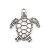 Picture of Zinc Based Alloy Ocean Jewelry Pendants Tortoise Animal Antique Silver Color 33mm x 28mm, 10 PCs
