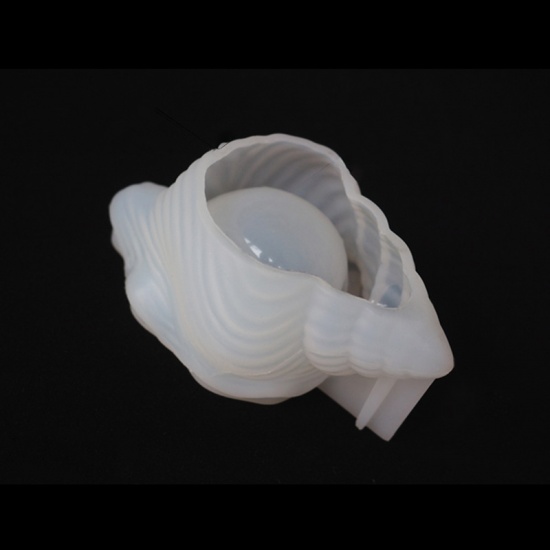Image de Silicone Resin Mold For Jewelry Making Conch/ Sea Snail White 1 Piece