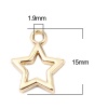 Picture of Zinc Based Alloy Galaxy Charms Star 16K Real Gold Plated 15mm x 12mm, 10 PCs