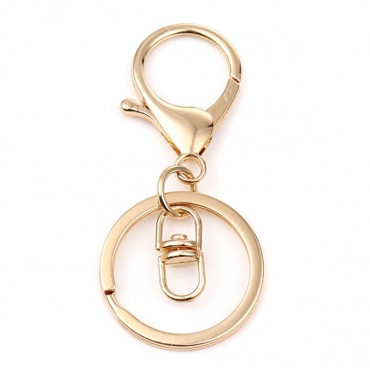 Bild von Keychain & Keyring Gold Plated Circle Ring Infinity Symbol 70mm x 30mm, 1 Packet ( 5 PCs/Packet)