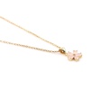 Immagine di Stainless Steel & Copper Necklace Gold Plated Flower Pink Cubic Zirconia 44cm(17 3/8") long, 1 Piece