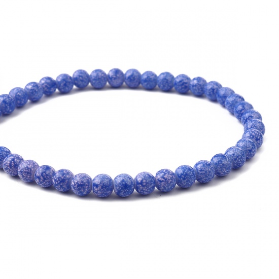 Image de Glass Beads Round Blue Violet About 8mm Dia, Hole: Approx 1.2mm, 75cm(29 4/8") long, 2 Strands (Approx 105 PCs/Strand)