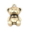 Picture of Zinc Based Alloy Charms Bear Animal Gold Tone Antique Gold 17mm x 11mm, 10 PCs