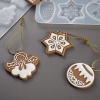 Picture of Silicone Resin Mold For Jewelry Making Christmas Tree Snowflake White 13cm x 12cm, 1 Piece
