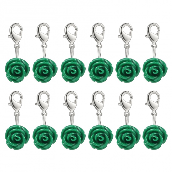 Immagine di Plastica Marcatori di Punto a maglia Rosa Verde 12 Pz