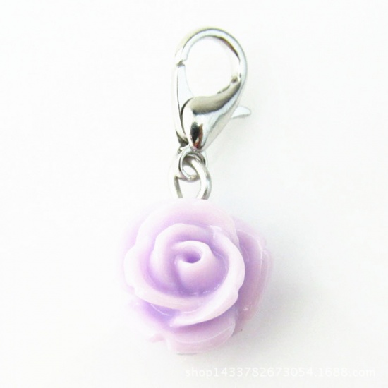 Immagine di Plastica Marcatori di Punto a maglia Rosa Viola Chiaro 12 Pz