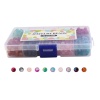 Picture of Glass Beads Mixed Color Round Crack 8mm Dia., 1 Box ( 200 PCs/Box)