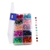 Picture of Glass Beads Mixed Color Round Crack 8mm Dia., 1 Box ( 200 PCs/Box)