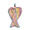 Picture of Zinc Based Alloy Charms Wing Multicolor 29mm x 16mm, 10 PCs