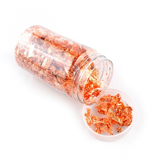 Picture of ( 200ml ) Tin Foil Resin Jewelry Craft Filling Material Rose Gold 10cm x 5.5cm, 1 Piece