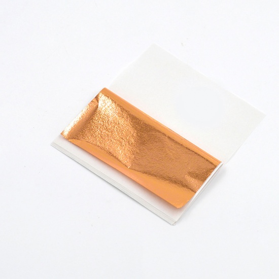 Picture of Tin Foil Resin Jewelry Craft Filling Material Rose Gold 9cm x 9cm, 1 Set ( 5 PCs/Set)