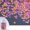 Picture of Resin Resin Jewelry Craft Filling Material Purple & Golden Maple Leaf Sequins 1 Piece