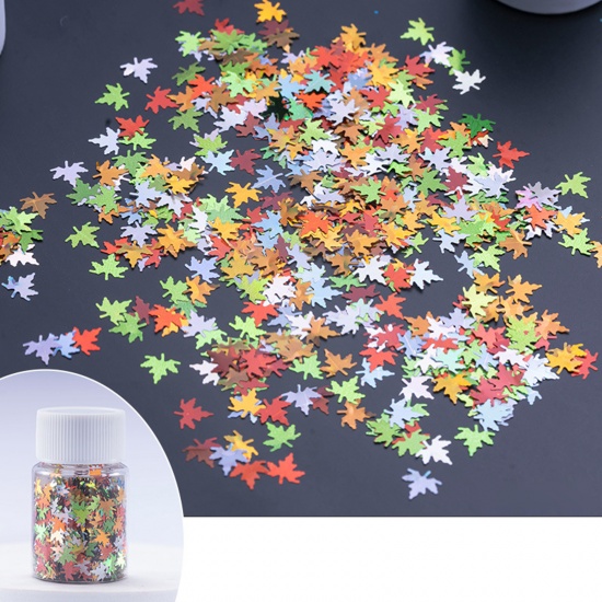 Picture of Resin Resin Jewelry Craft Filling Material Multicolor Maple Leaf Sequins 1 Piece