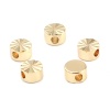 Picture of Copper Beads Flat Round 18K Real Gold Plated Carved Pattern About 5mm Dia, Hole: Approx 1.6mm, 10 PCs