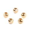 Picture of Copper Beads Round 18K Real Gold Plated About 4mm Dia, Hole: Approx 1.3mm, 10 PCs