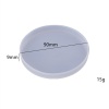 Picture of Silicone Resin Mold For Jewelry Making Coaster Round White 9cm x 0.9cm, 1 Piece