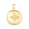 Picture of Zinc Based Alloy Charms Round Matt Gold Compass 24mm x 18mm, 5 PCs