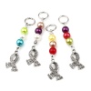 Picture of Zinc Based Alloy & Acrylic Knitting Stitch Markers Scarf Antique Silver Color At Random Color 70mm x 17mm, 10 PCs