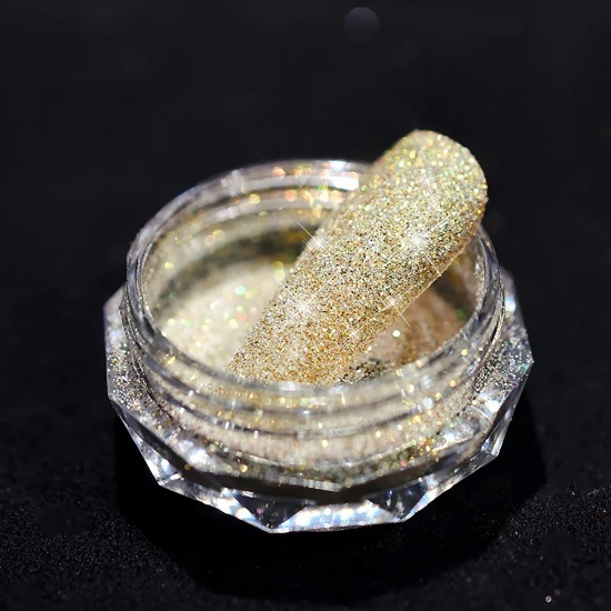 Picture of ( 3ml ) Plastic Resin Jewelry Craft Filling Material Yellow Rhinestone 1 Piece