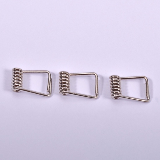 Picture of Carbon Steel Spring Clamp Clip Silver Tone 13mm x 8mm, 10 PCs