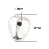 Immagine di Lega di Zinco Perline Irregolare Argento Antico Circa 8mm x 7mm, Foro:Circa 1.3mm, 50 Pz