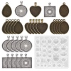 Picture of Silicone Resin Mold For Jewelry Making Pendant Geometric Heart White 1 Set ( 31 PCs/Set)