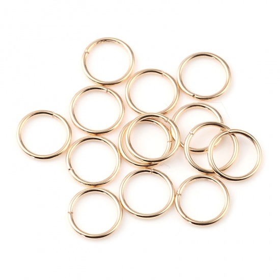Bild von 1.2mm Eisenlegierung Offen Bindering Ring KC Vergoldet 12mm D., 200 Stück