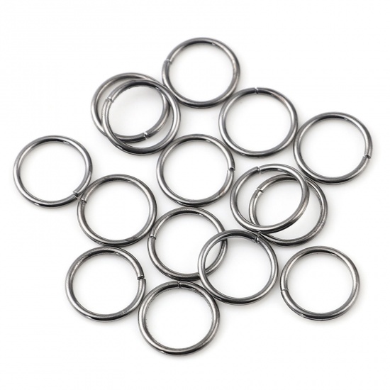 Bild von 1.2mm Eisenlegierung Offen Bindering Ring Metallschwarz 12mm D., 200 Stück