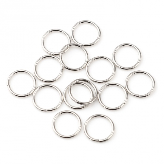 Bild von 1.5mm Eisenlegierung Offen Bindering Ring Silberfarbe 16mm D., 200 Stück