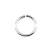 Picture of 0.9mm Stainless Steel Open Jump Rings Findings Round Silver Tone 8mm Dia., 100 PCs