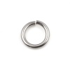 Picture of 2mm Stainless Steel Open Jump Rings Findings Round Silver Tone 13mm Dia., 100 PCs
